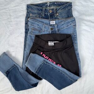 Hurley Black and Blue Skinny Jeans